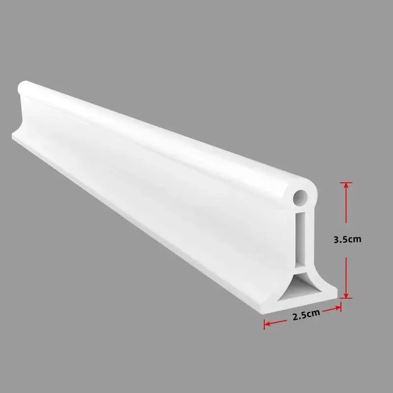Simples Market bathroom silicone bendable water barrier strip, white flexible shower seal