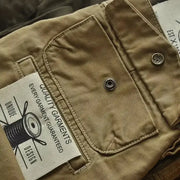 Men's cargo pants by Simples Market, khaki pure cotton, heavy-duty anti-dirt, loose straight-leg