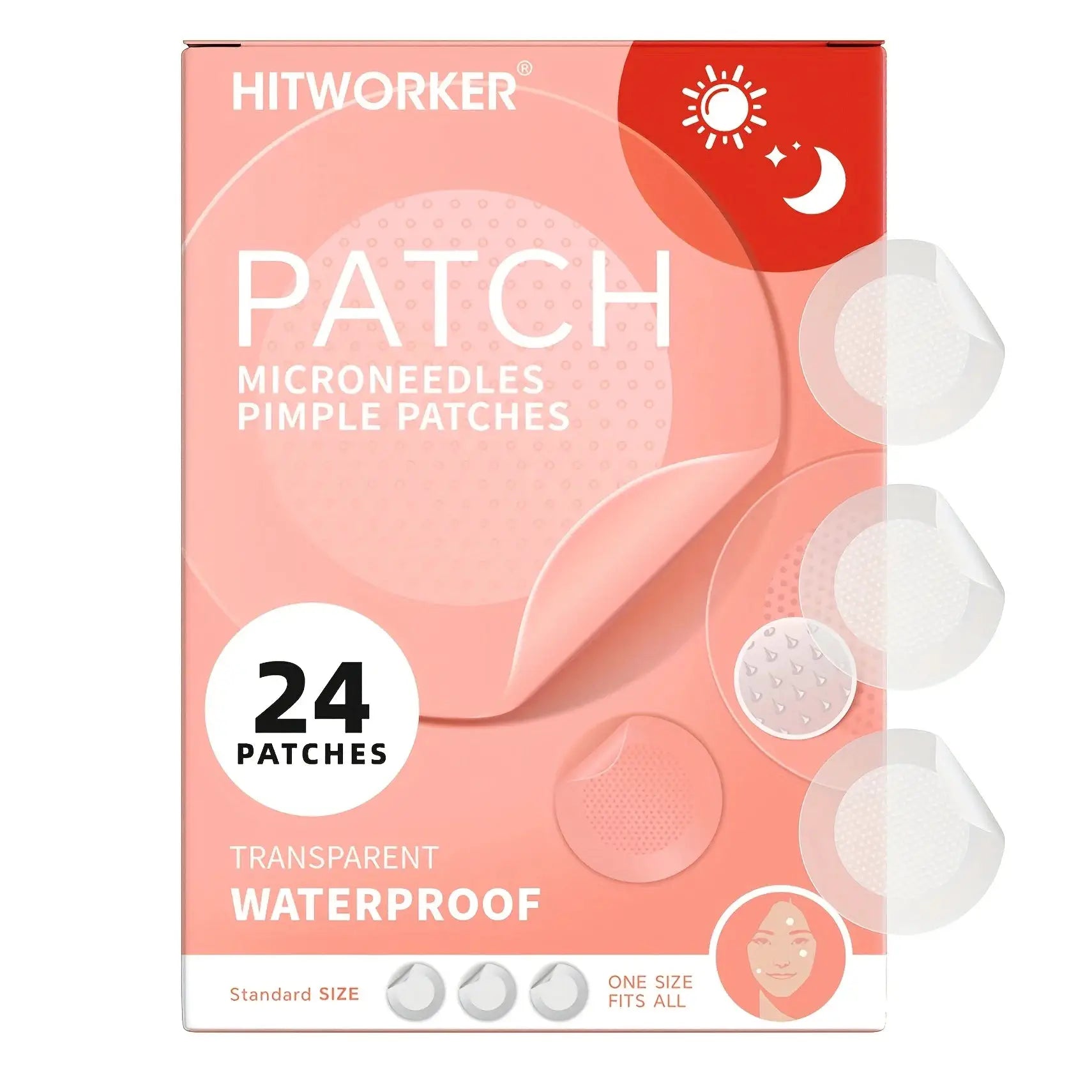 24 Hydrocolloid Acne Stickers Individually Packaged Daily Skincare Spot Covers Waterproof Oil Absorbing
