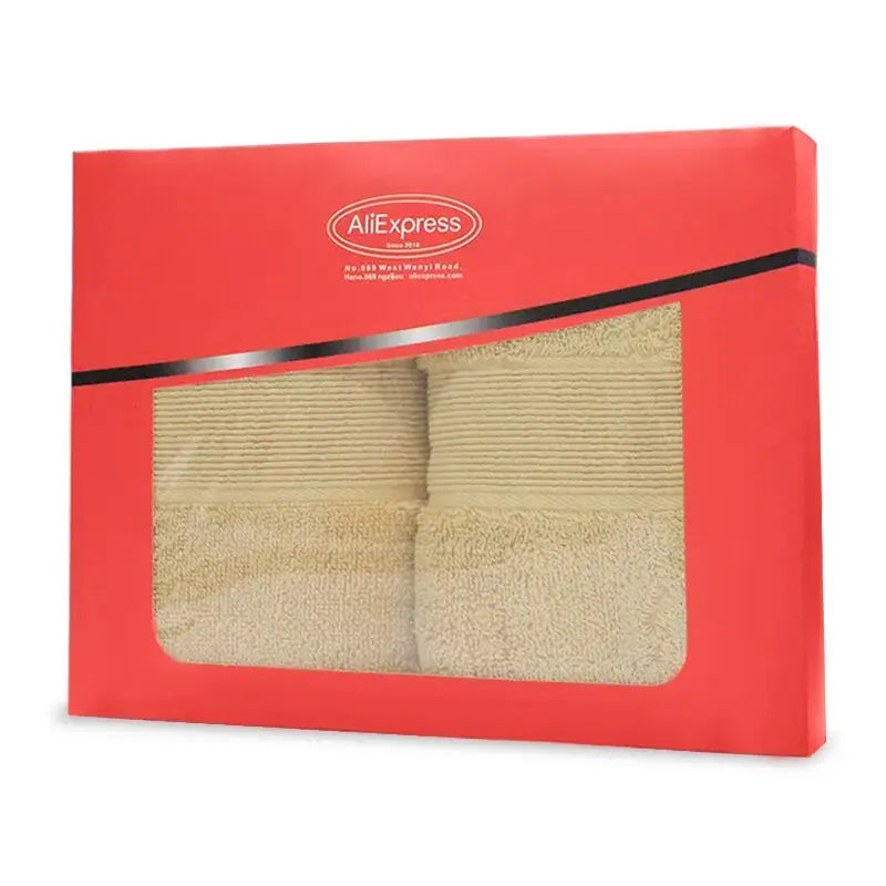 Two Pack Thickened Cotton Face Towels 100 Percent Cotton Absorbent Soft Bath Towels For Adults