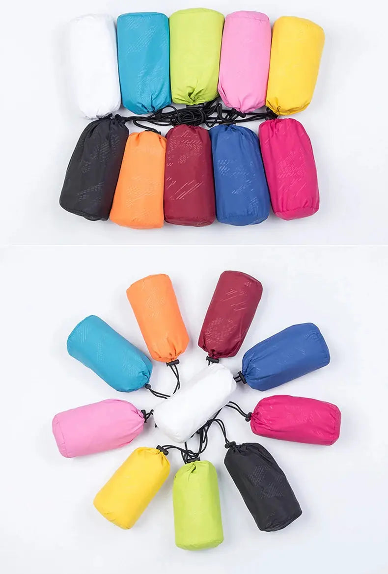 JNLN Unisex Hiking Jacket set, waterproof quick-dry windbreaker in 12 colors with compact drawstring pouches