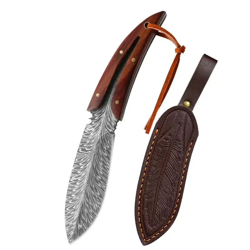 ChefMate Boning Filleting Utility Knife With High Carbon Stainless Steel Blade And Wooden Handle