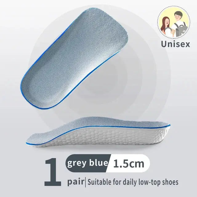 Height Increasing Insoles For Men And Women With Arch Support And Discreet Elastic Lift 1.5 2.5 3.5 cm