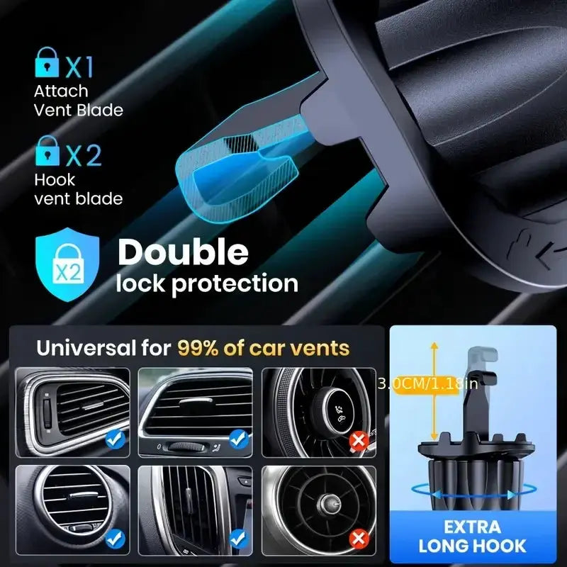 Universal Car Phone Holder Foldable Rotatable GPS Stand Air Vent Mount