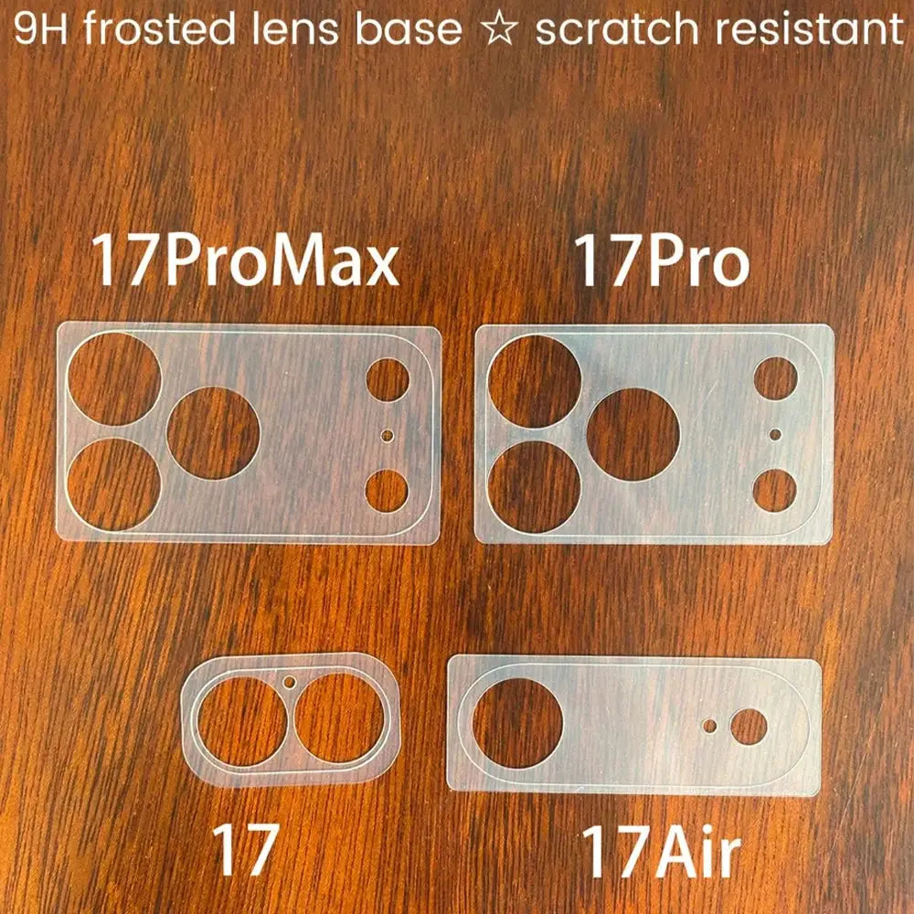 Matte Base Lens Film and Matte PET Back Film Set for iPhone 17 Pro Max and 17 Pro Minimalist Finish