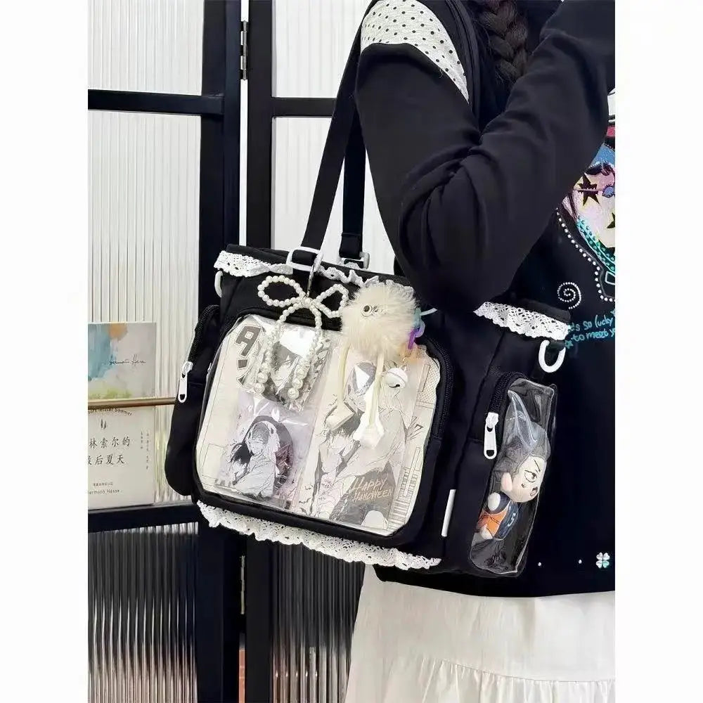 Ballet Girl Large Appetite Itabag Japanese Anime Style Two Dimensional Crossbody Bag For Women Durable Polyester