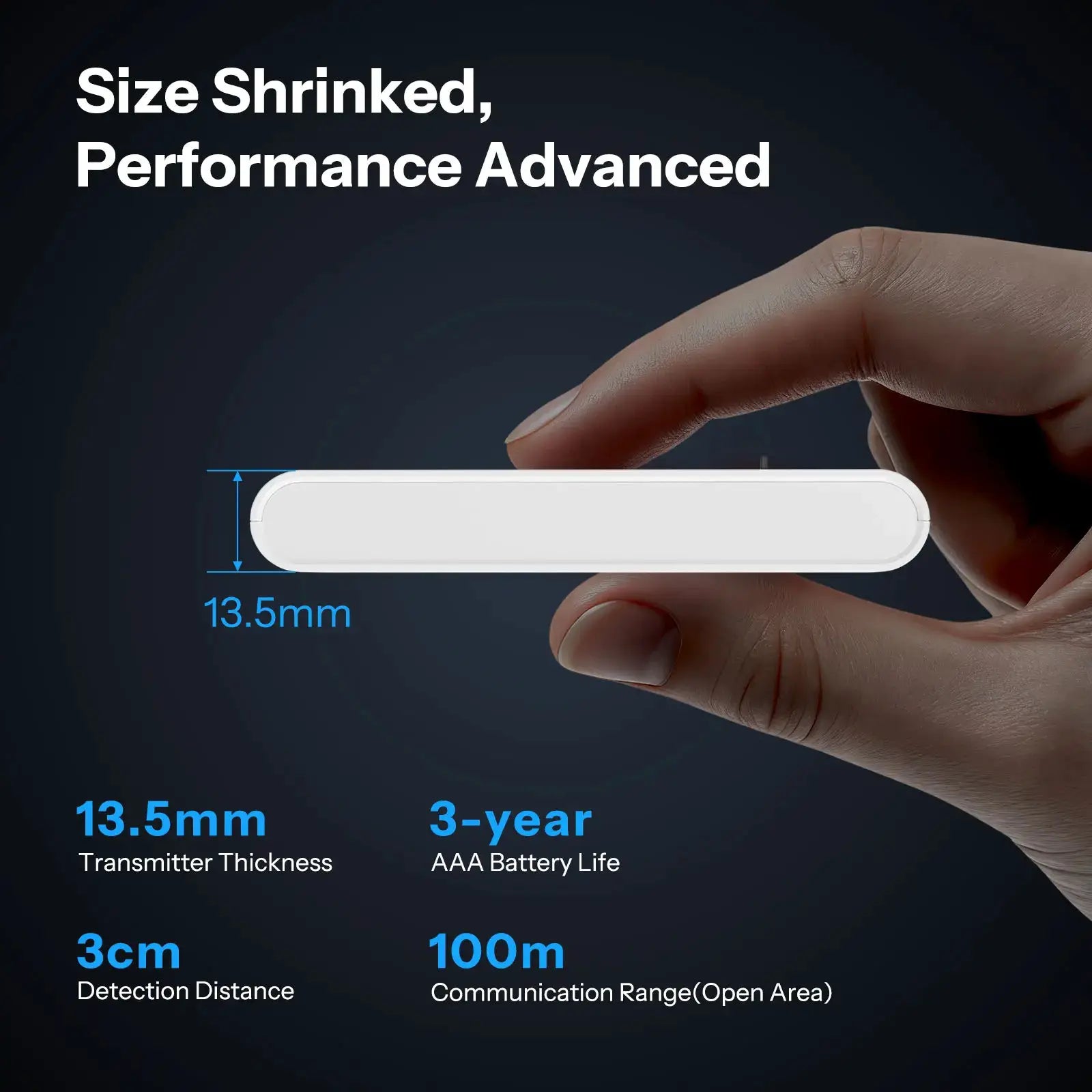 SONOFF SNZB-04PR2 SenseGuard Zigbee door/window sensor by Simples Market, white; 13.5mm thick, 3cm detection distance