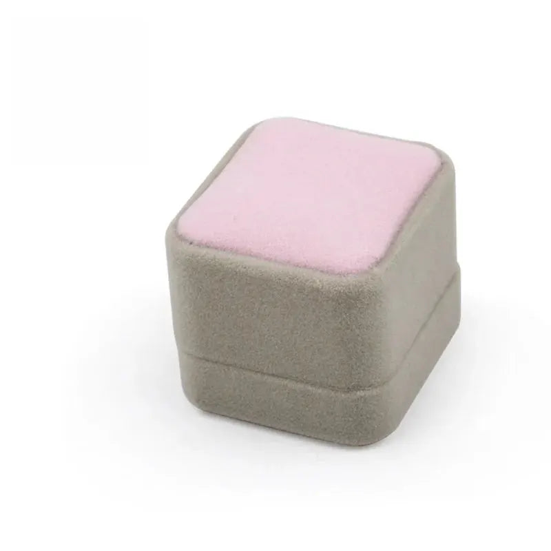 Small Velvet Proposal Ring Box For Engagement Gift Keepsake Case Jewelry Packaging Box For Wedding