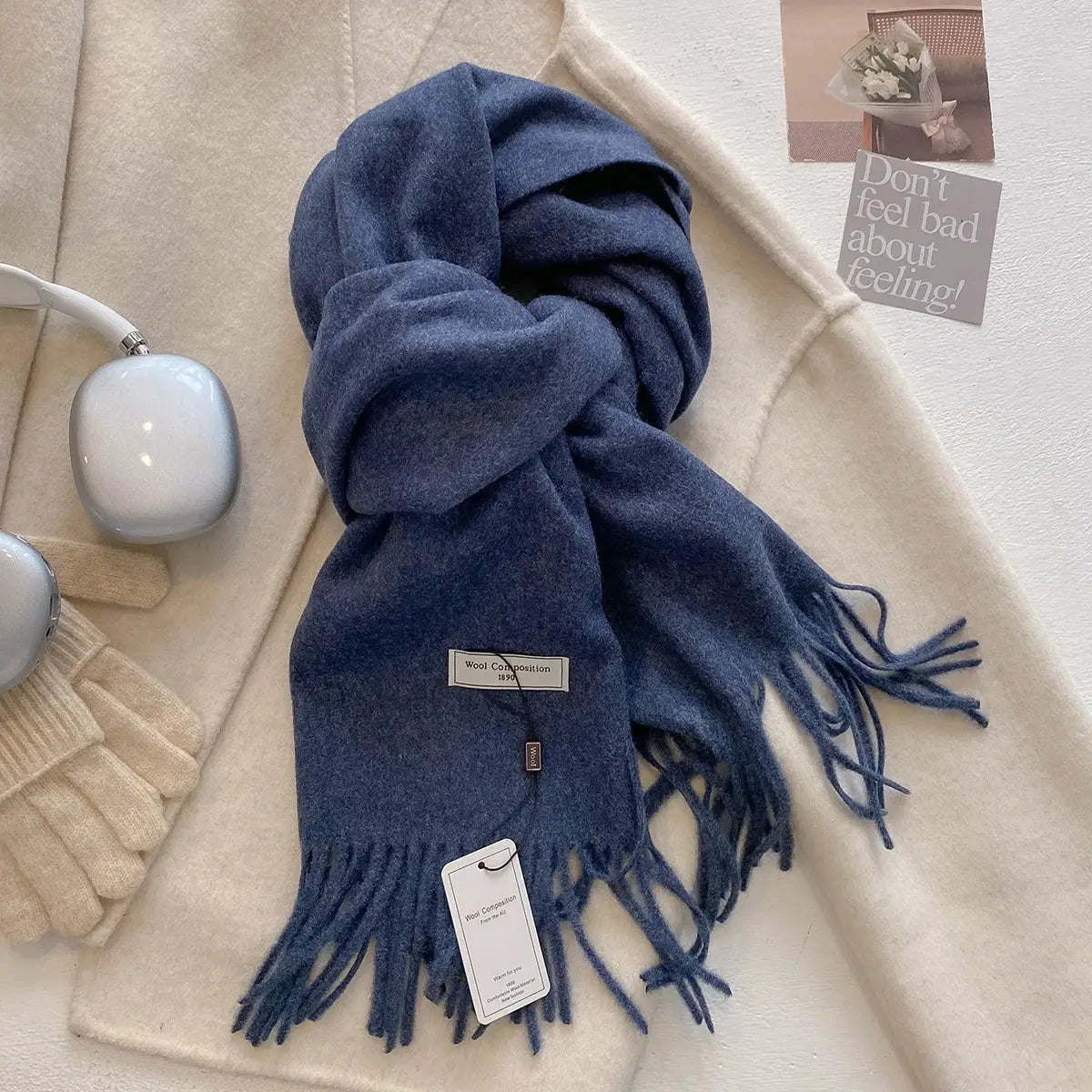 LuxeWeave 26 Color Winter Scarf for Women Long 175 Centimeters Premium Polyester with Tatting Weave Cozy Warmth