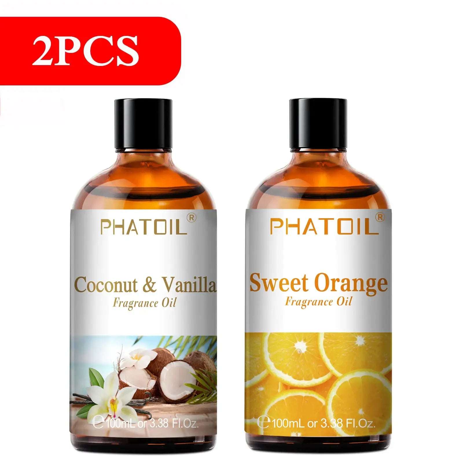 PHATOIL 100ml Aromatherapy Fragrance Oil Coconut Vanilla Strawberry Cherry Lemon For Diffuser Candle Making 1 2 3 Pack