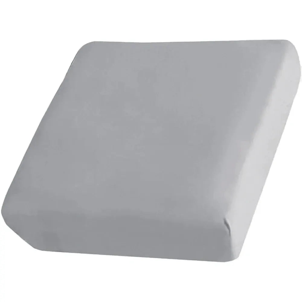 Simples Market outdoor elastic sofa cushion cover in light gray, solid color for garden patio.