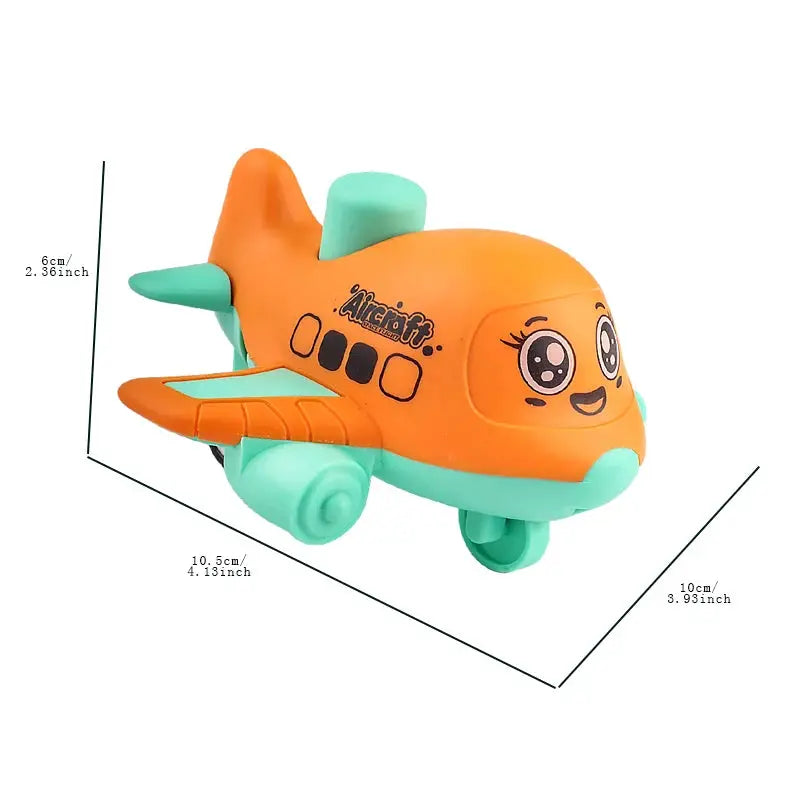 Press and Go Aircraft Toys for Toddlers Ages One to Three Baby Animal Racing Cars Infant Push Friction Vehicles