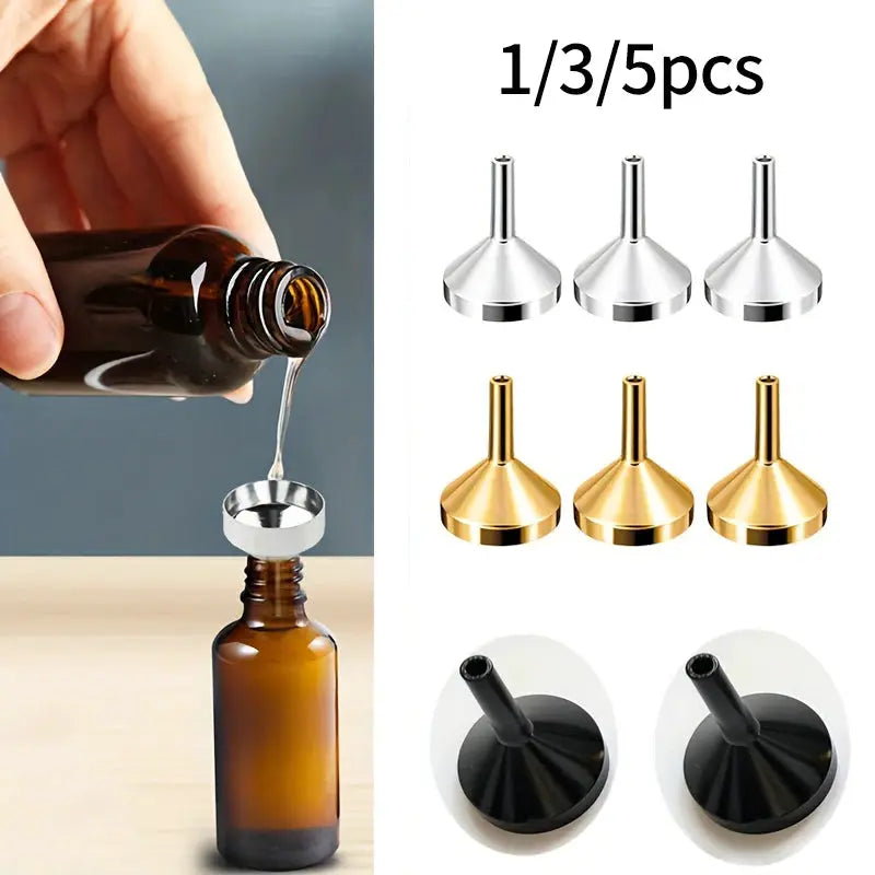 1 3 5 Pieces Refillable Perfume Bottle Funnel Kit Mini Travel Bottle For Easy Bottom Fill Dispensing On The Go