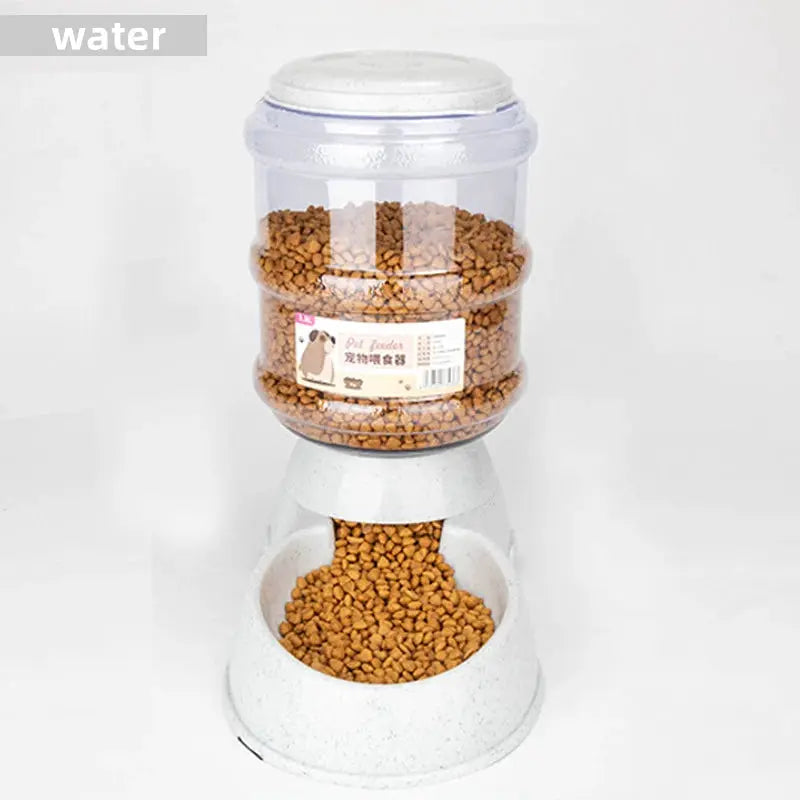 Large Capacity Pet Feeder Bowls For Dogs And Cats Automatic Water Dispenser And Dual Food And Water Compartments