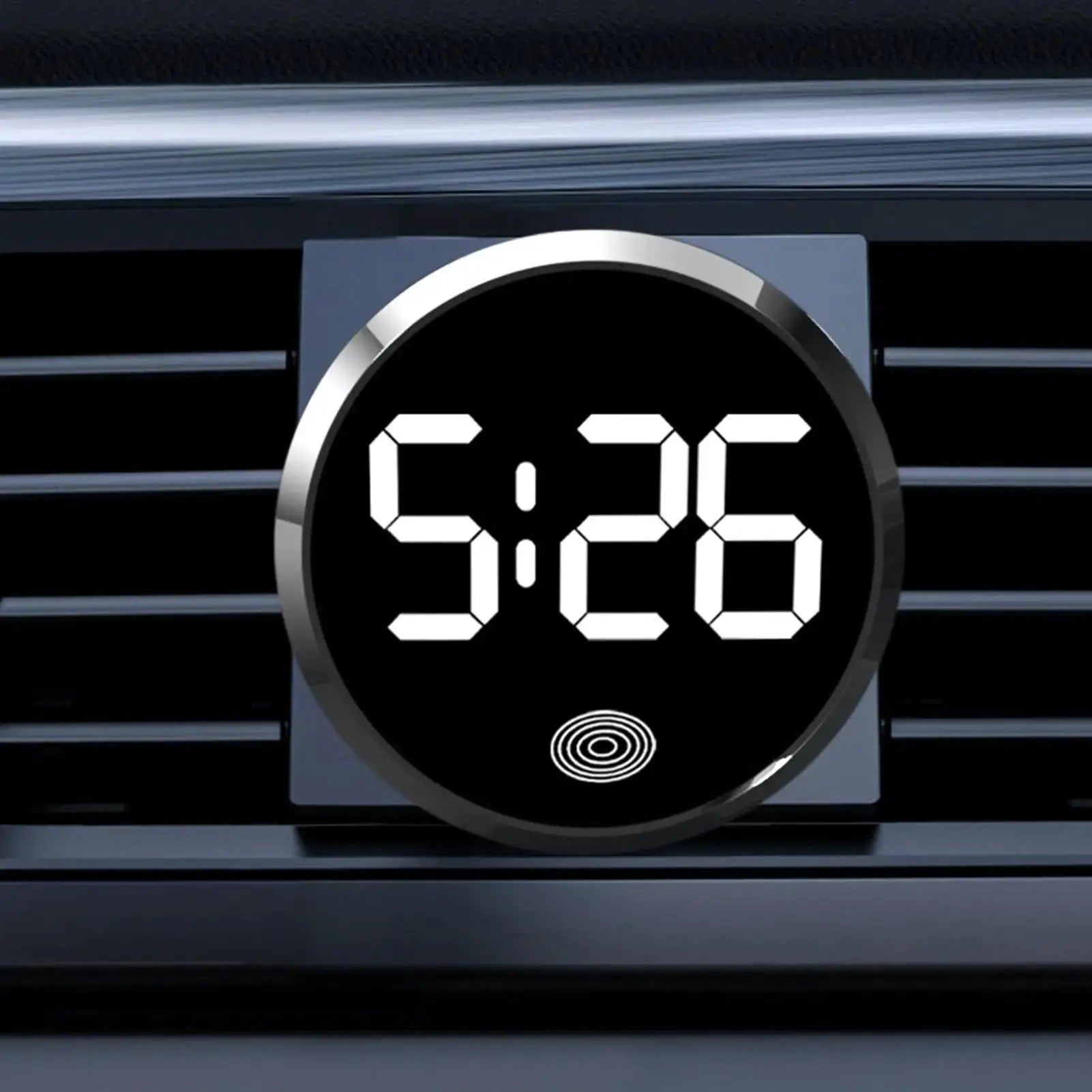 Car LED Clock With Touch Control Dashboard Watch Bright LED Display And Adjustable Brightness