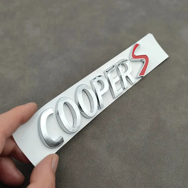 3D chrome COOPER S emblem badge sticker for car front grille