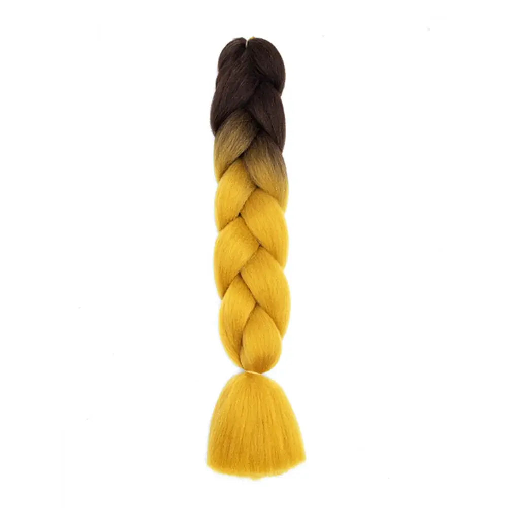 Simples Market 24in jumbo braiding hair, Afro ombre brown to yellow, synthetic crochet braid