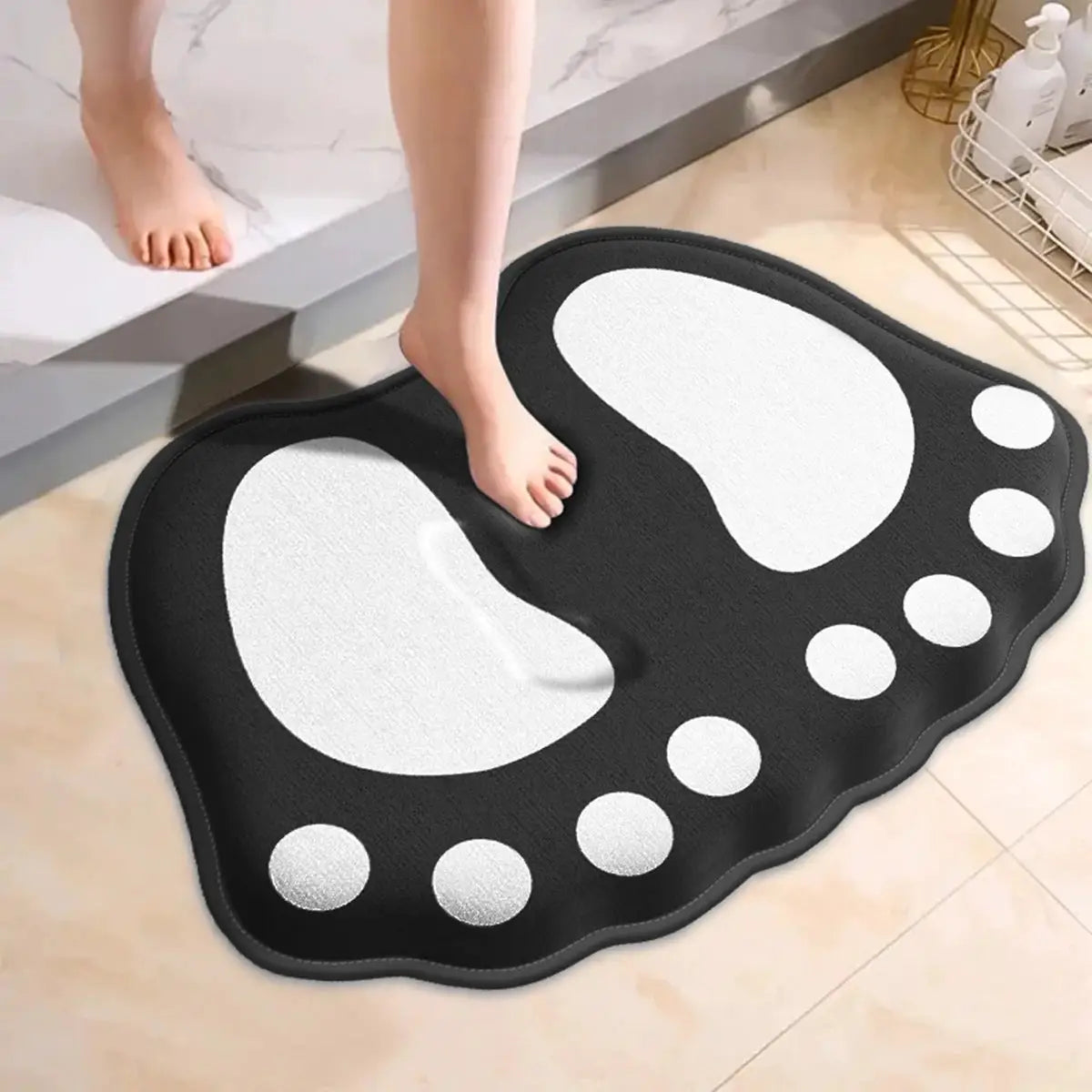 CosyNest Anti Slip Bath Mat With Claw Pattern Highly Absorbent Polyester Keeps Floors Dry