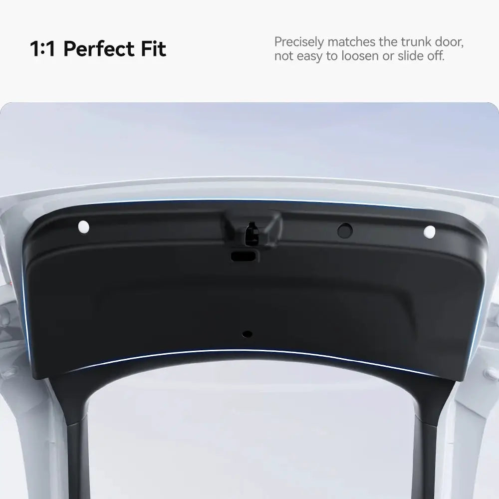 Simples Market YZ rear trunk mat for Tesla Model Y Juniper 2025–2026, black TPE anti-dirt pad