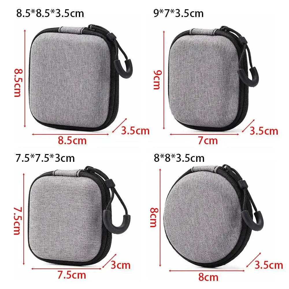 NovaGuard EVA Storage Bag Pouch Compact Zipper Case For AirPods Earphones Phones And Charging Cables