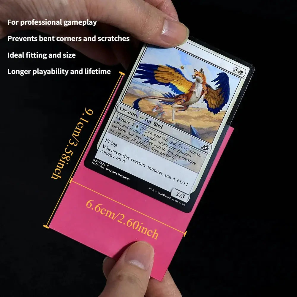 100 Pcs Matte 66x91mm Standard Size Card Sleeves For TCG Trading Cards Board Games Tarot Shield