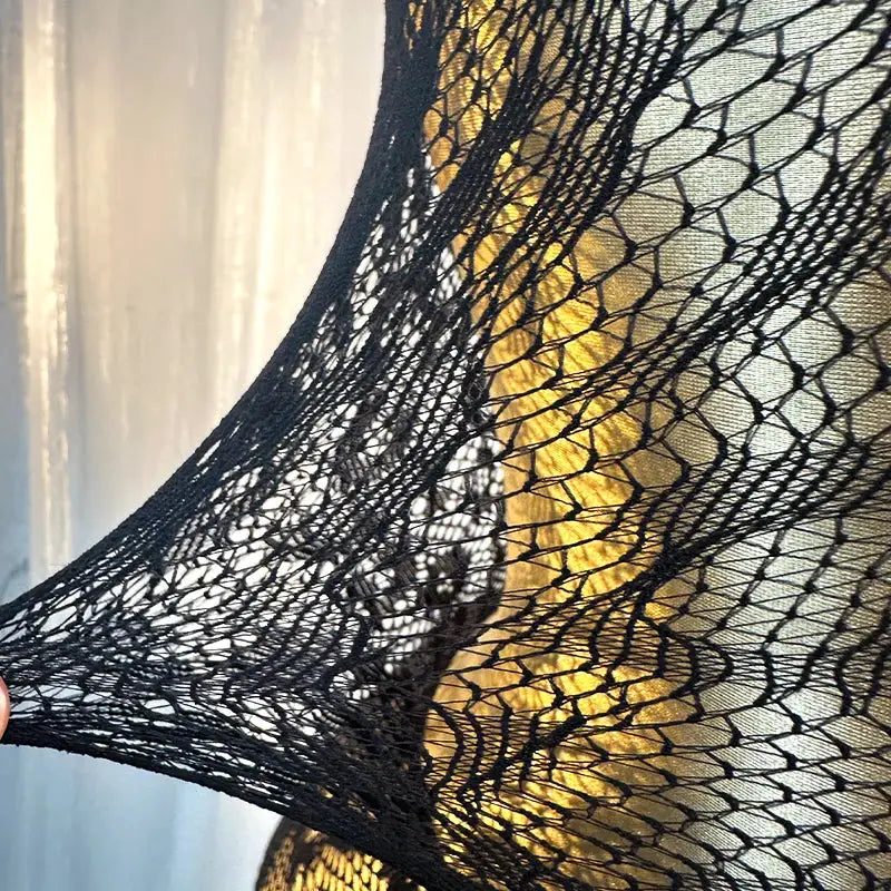 Hollow Out Fishnet Cover Up Dress For Summer Beachwear Lightweight Nylon Elastane Blend