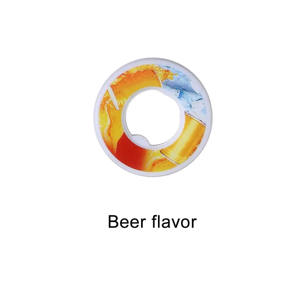 1pc air flavor pod for water bottles, beer flavor, orange/yellow/blue swirl design, Simples Market.
