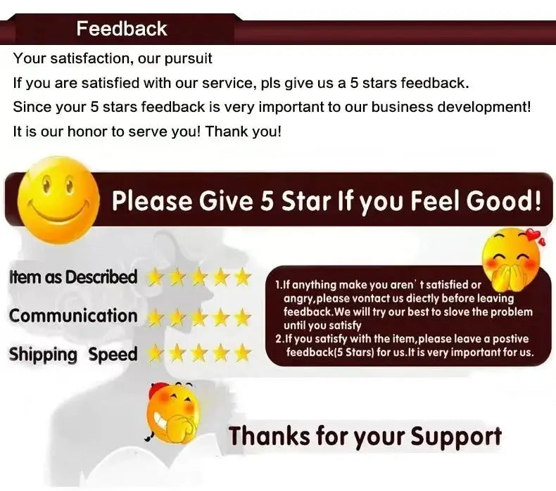 2025 unisex running shoes; screenshot of a customer feedback banner with 5-star prompts and smiley icons.