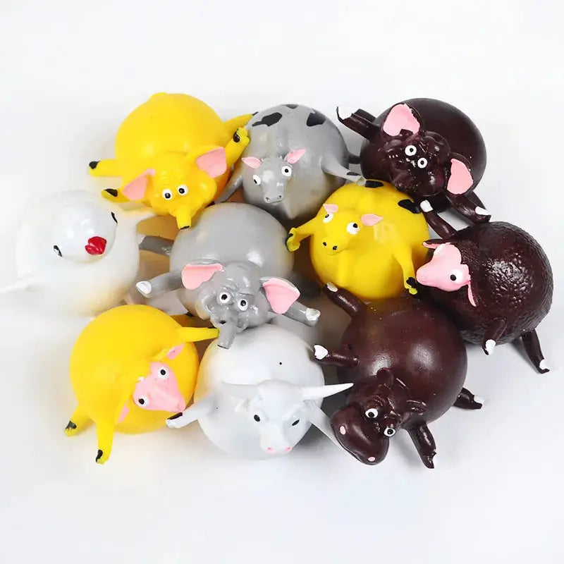 Set Of 3 Kids Dinosaur Inflatable Vent Balls Squeeze Fidget Toys Soft Balloons For Party Games And Gifts