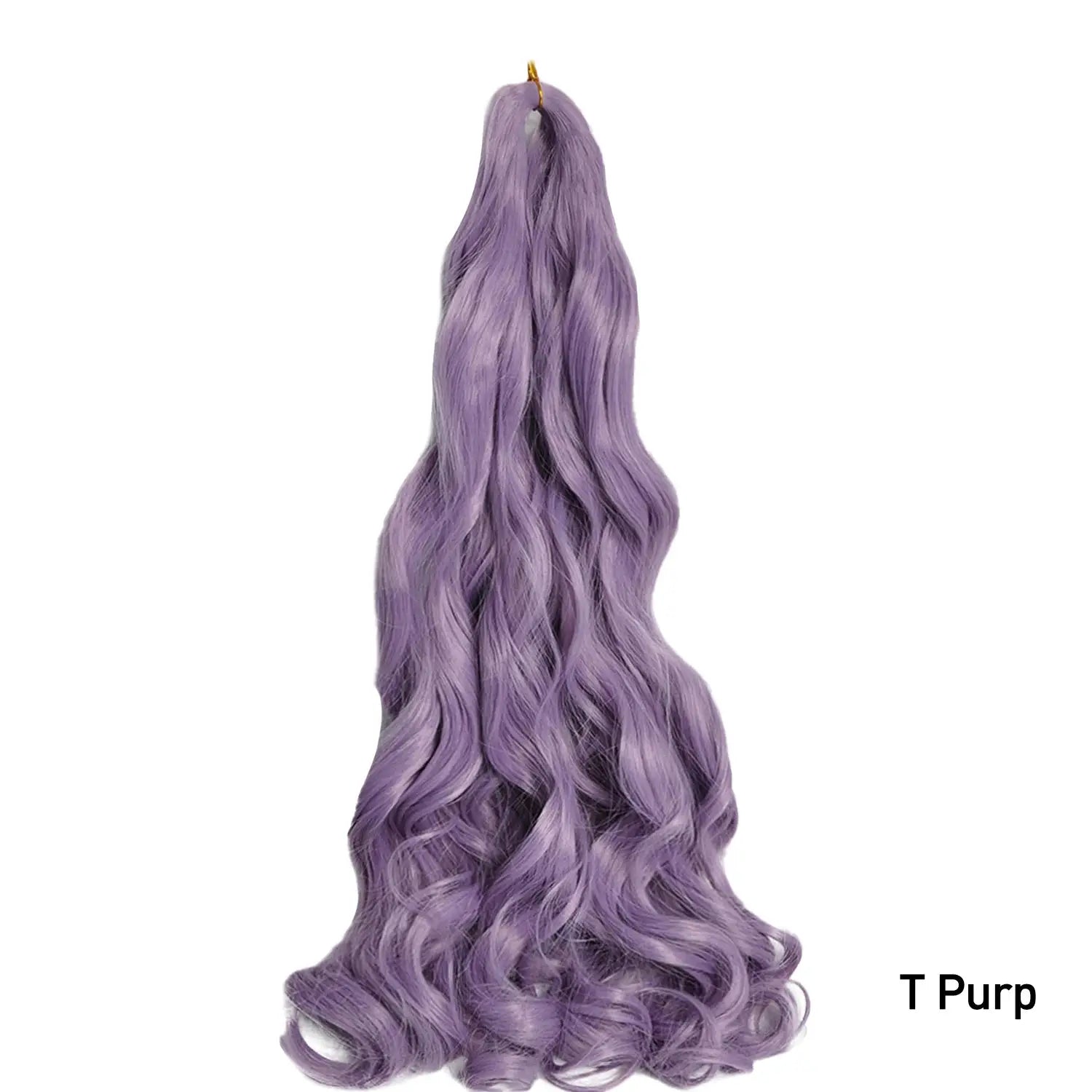 French Curls Braiding Hair 24in synthetic spiral curls in lavender purple