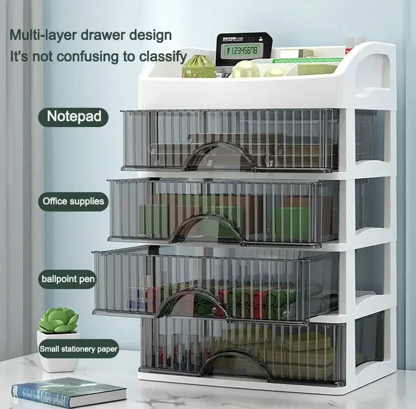 New 1 Piece 5 Layer Makeup Storage Box Drawer Style Dressing Table Office Desk Cabinet For Cosmetics And Jewelry