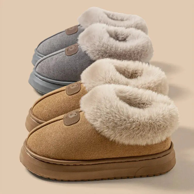 CozyNest Fleece Lined Winter Slippers for Men and Women Ankle Coverage Thick EVA Sole for Indoor Outdoor Warmth
