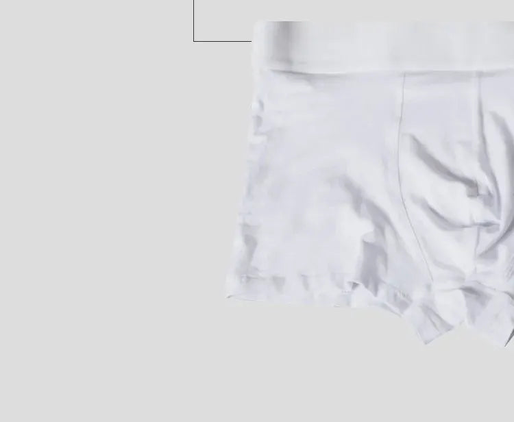 Men's white cotton boxer underwear by Simples Market, breathable and comfortable
