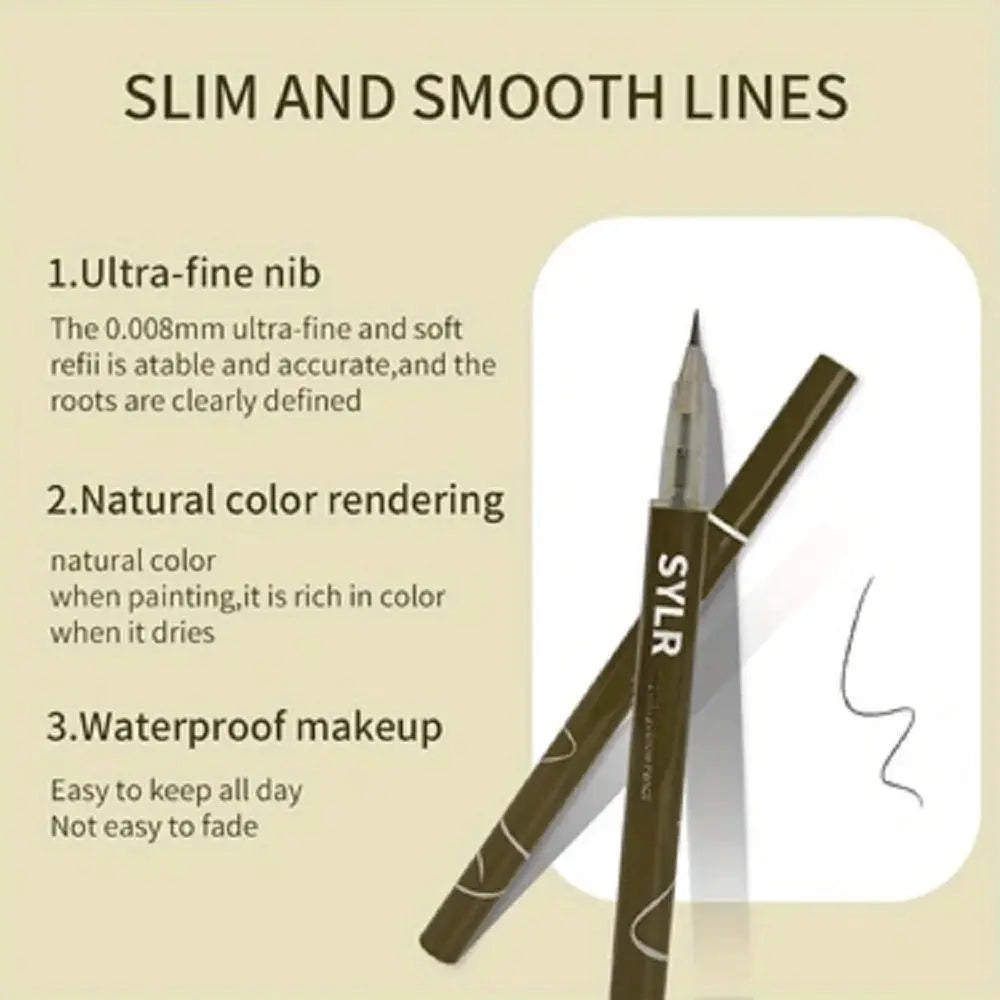 NovaGlam 0.008mm Ultra Fine Eyebrow Pen Waterproof Smudge Proof Long Lasting Color