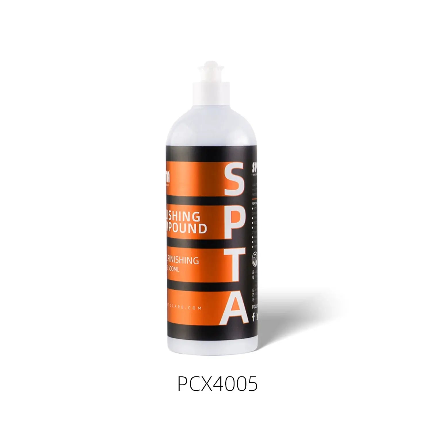 SPTA car scratch remover polishing wax bottle with orange and black label