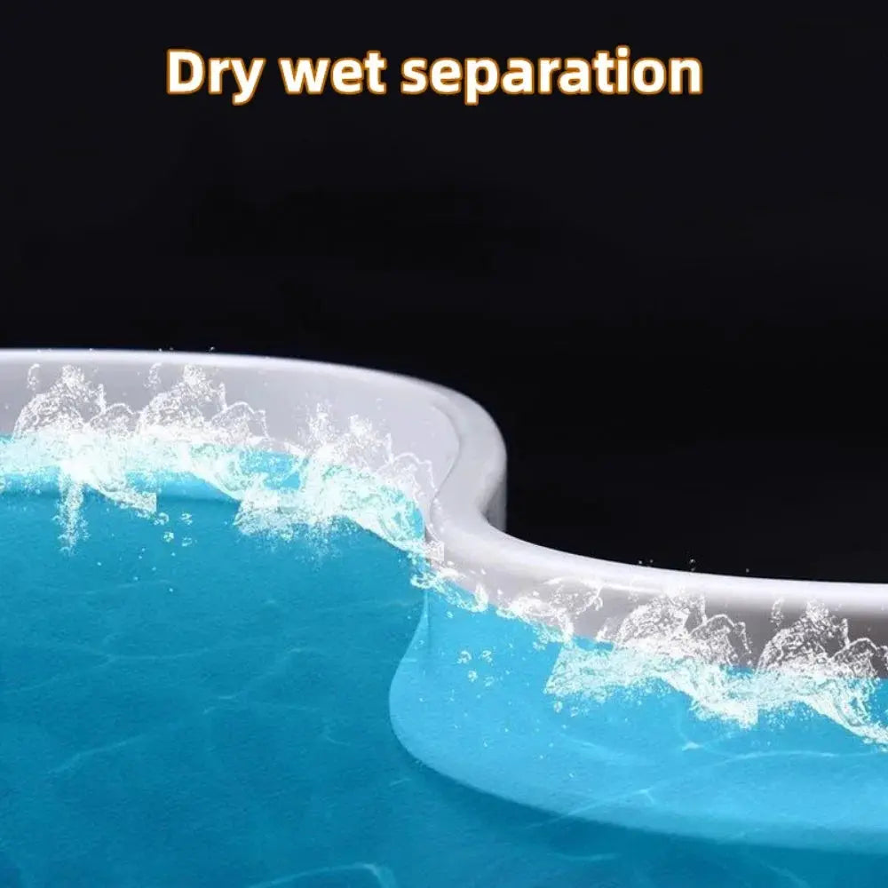 Bathroom silicone bendable water-retaining strip by Simples Market; white shower barrier for dry-wet separation.