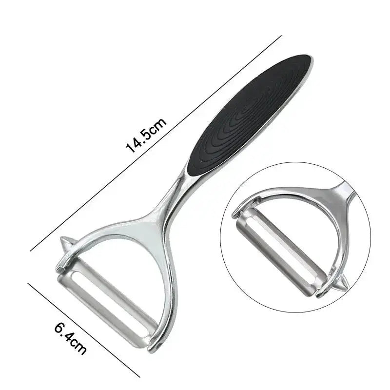 Chef's Choice Stainless Steel Vegetable Peeler Multi Function Carrot Grater Ergonomic Left And Right Hand Design