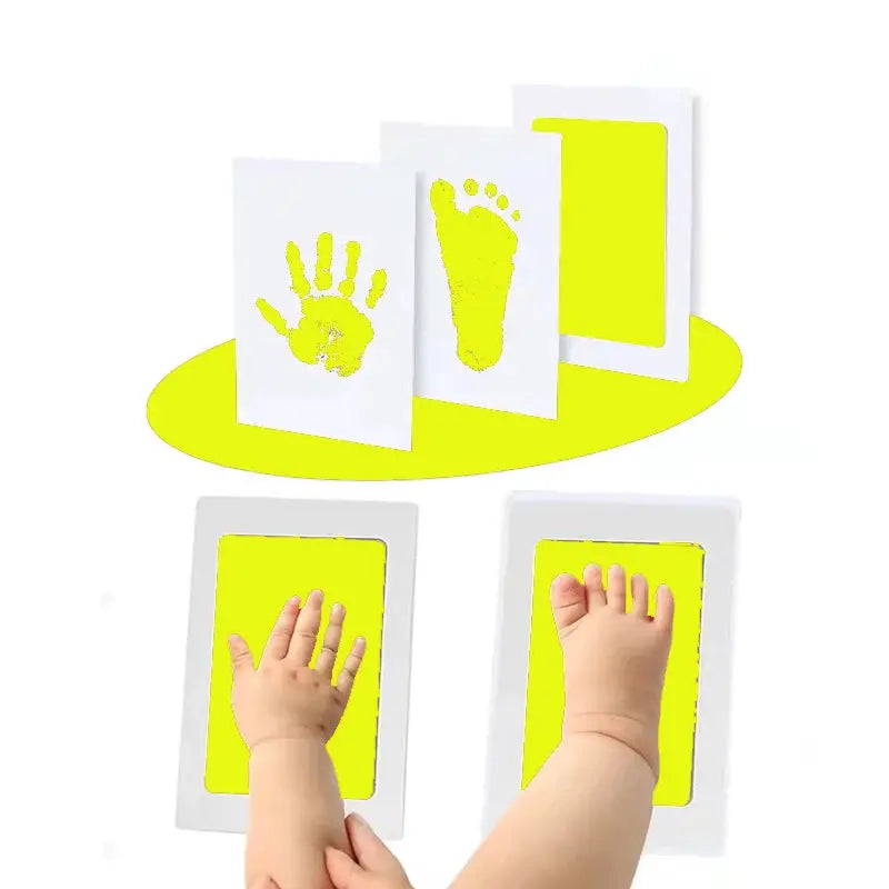 Newborn Baby Diy Hand And Footprint Kit With Ink Pads And Photo Frame Keepsake Gift For Parents