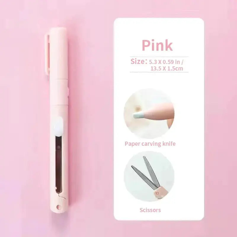 Mini Portable Pen Shape 2 In 1 Paper Cutter And Carving Knife For Scrapbooking Crafting Tools