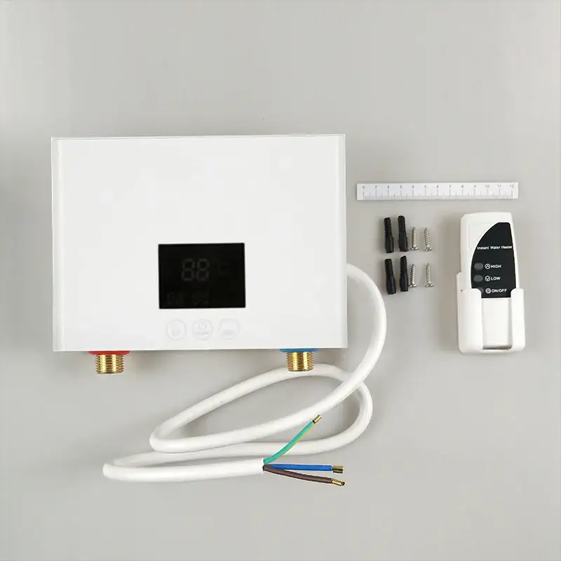 Kbxstart 110V to 220V Instant Wall Mounted Water Heater 3000W and 5500W for Bathroom and Kitchen