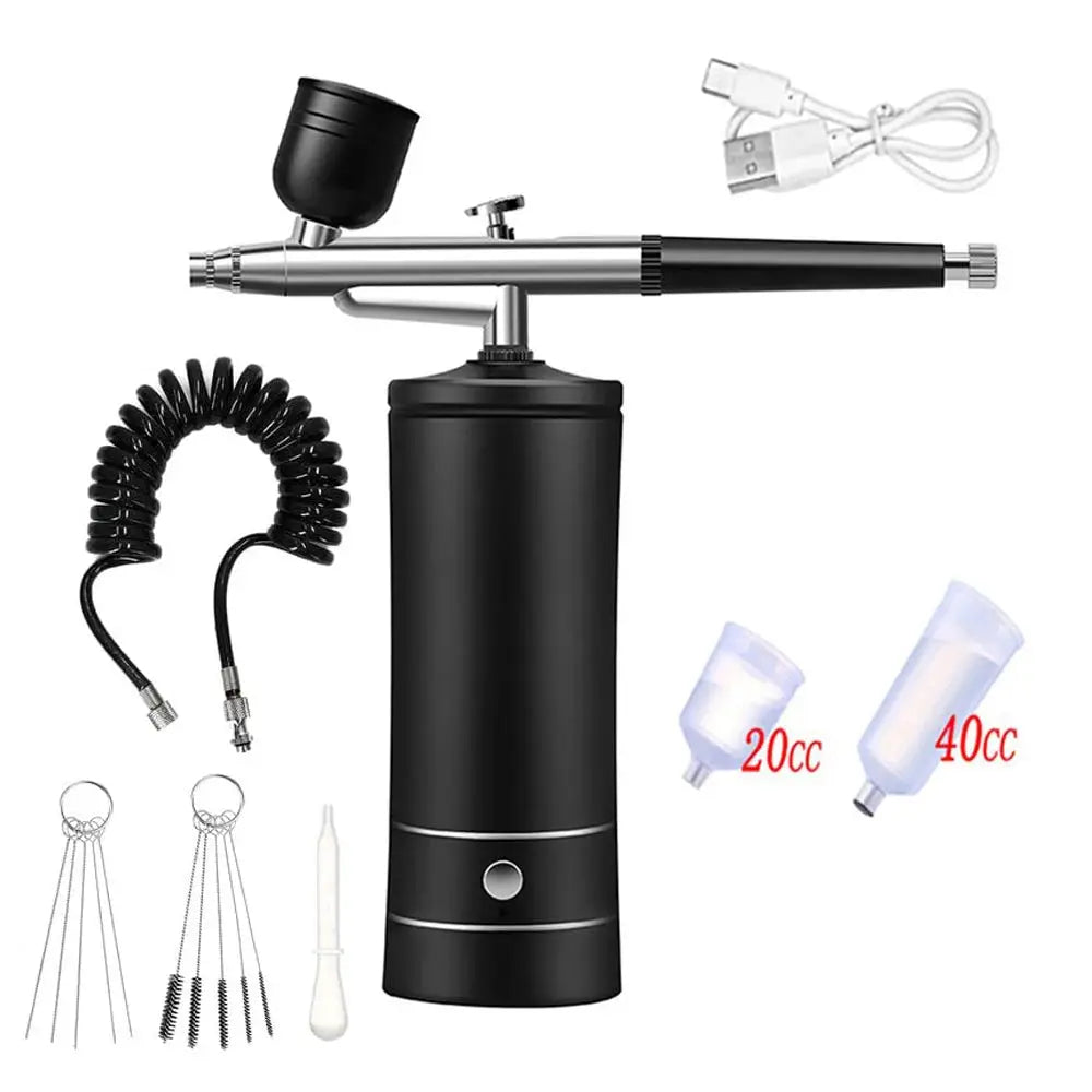 Portable Airbrush Kit With High Performance Compressor For Nail Art Cake Decorating Craft