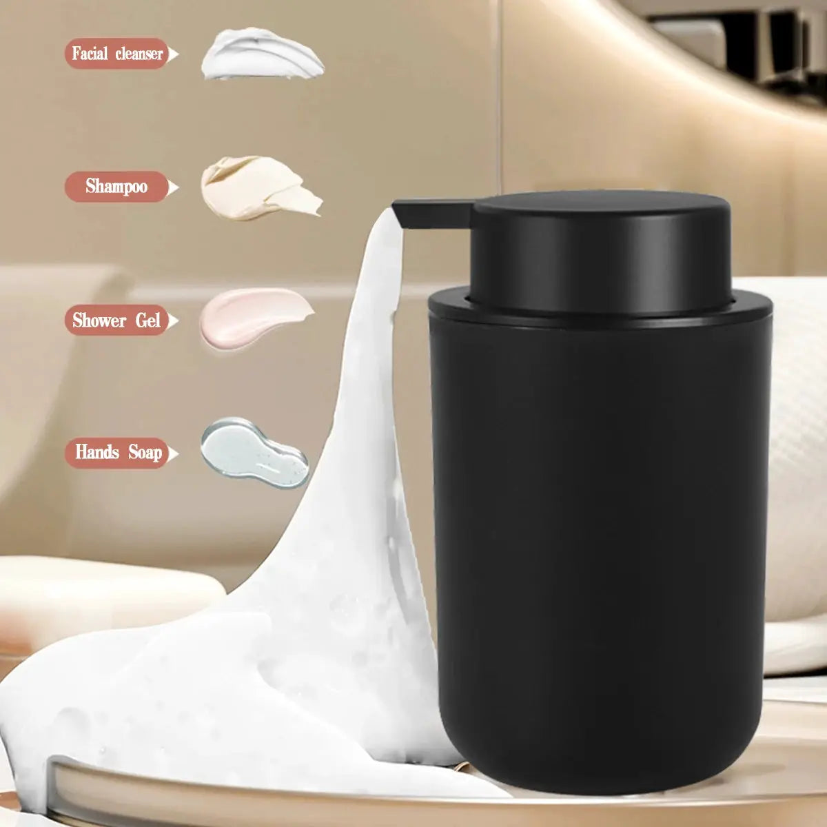 Foam Soap Dispenser With Mouthwash Cup Refillable For Kitchen And Bathroom Hand Soap Dish Soap Lotion Bottles
