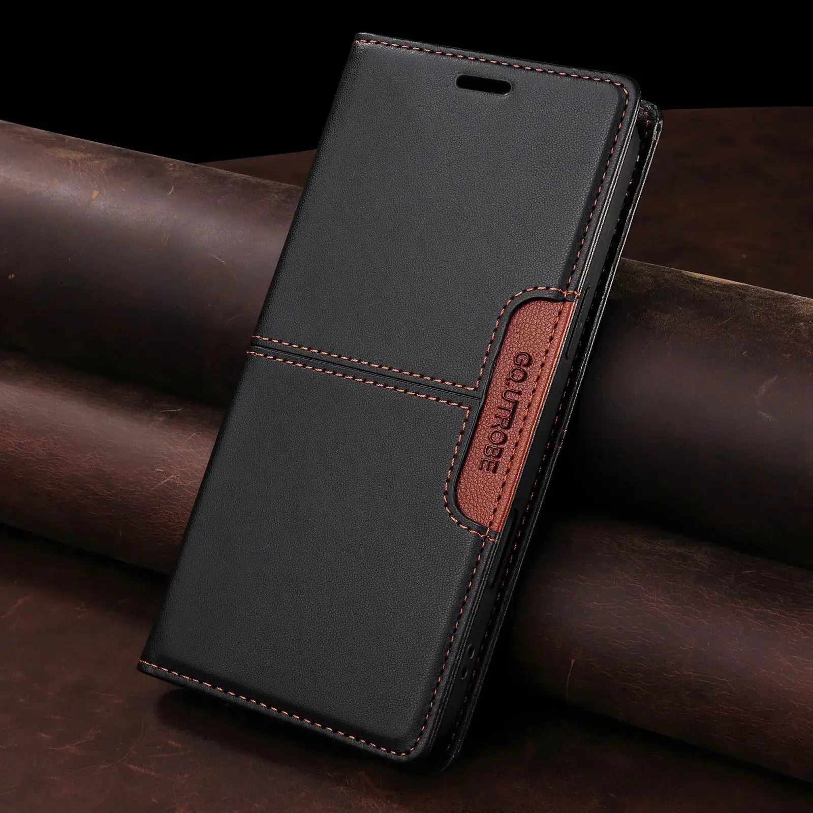 NovaShield Magnetic Leather Flip Wallet Case for iPhone 16 Series and SE3 With Card Slot Protection