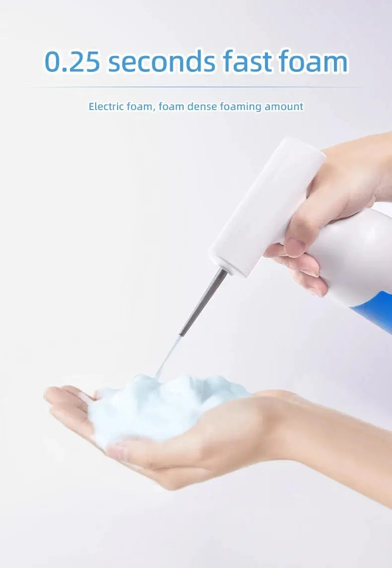 HOMEFISH electric foam dispenser gun, white device dispensing dense foam.