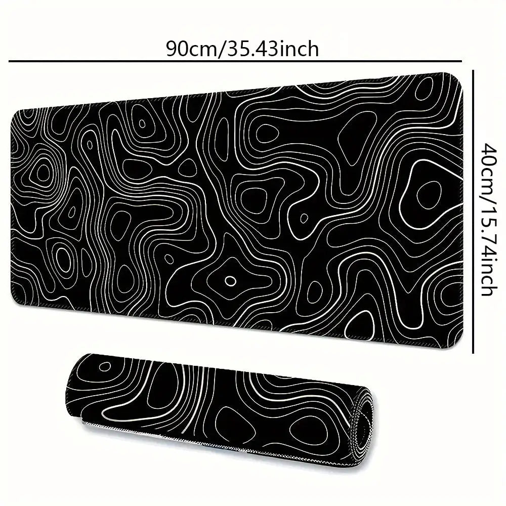 Large Extended Gaming Mouse Pad With Stitched Edges And Non Slip Rubber Base For Desk