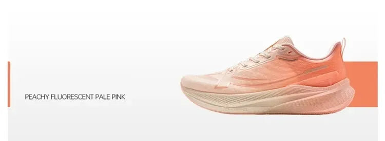 Xtep 2000km 3.0 men's running shoes in peachy fluorescent pale pink
