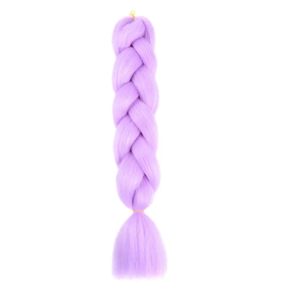 24-inch jumbo braiding hair extension, lavender ombre synthetic crochet braid