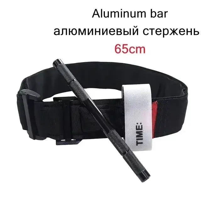 Tourniquet with black strap and aluminum rod, 65cm, Simples Market