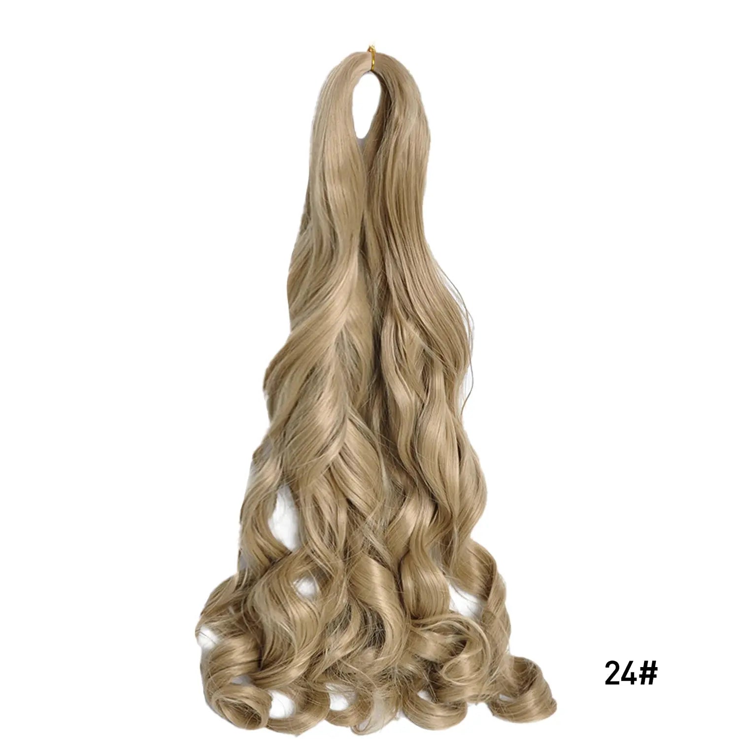 French Curls Braiding Hair 24-inch synthetic spiral curls hair extensions in blonde by Simples Market