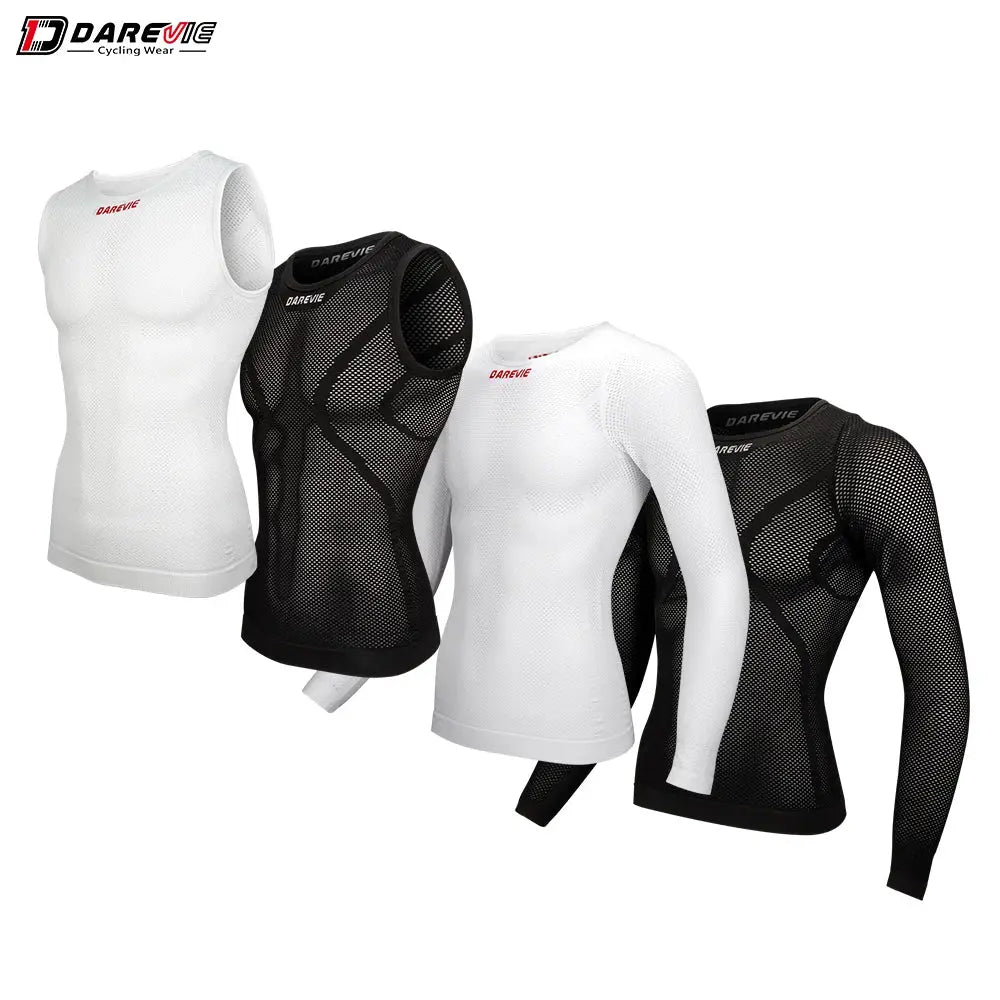 DAREVIE Cycling First Layer Seamless Compression Base Layer Shirt For Men And Women Moisture Wicking Undershirt
